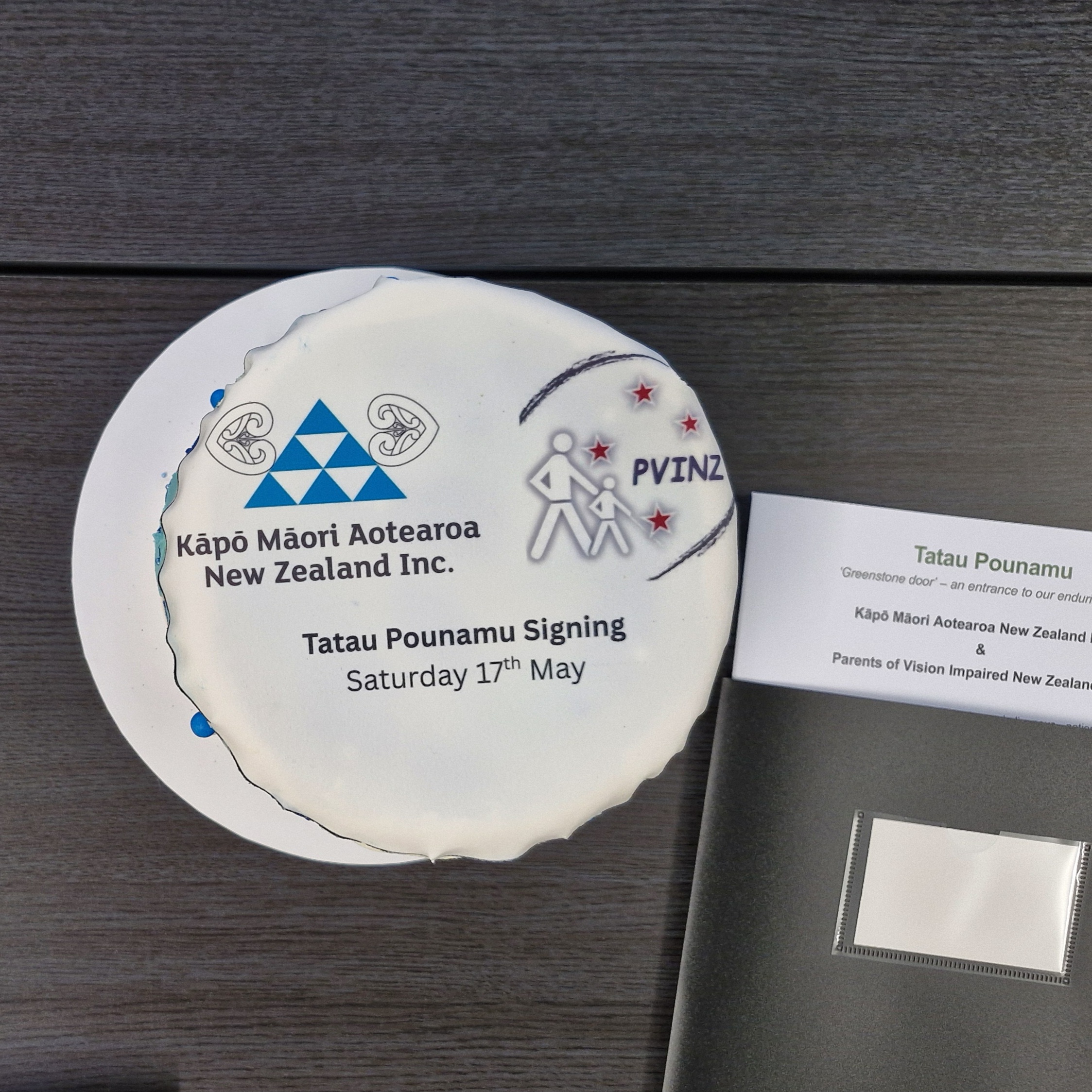 cake and documents