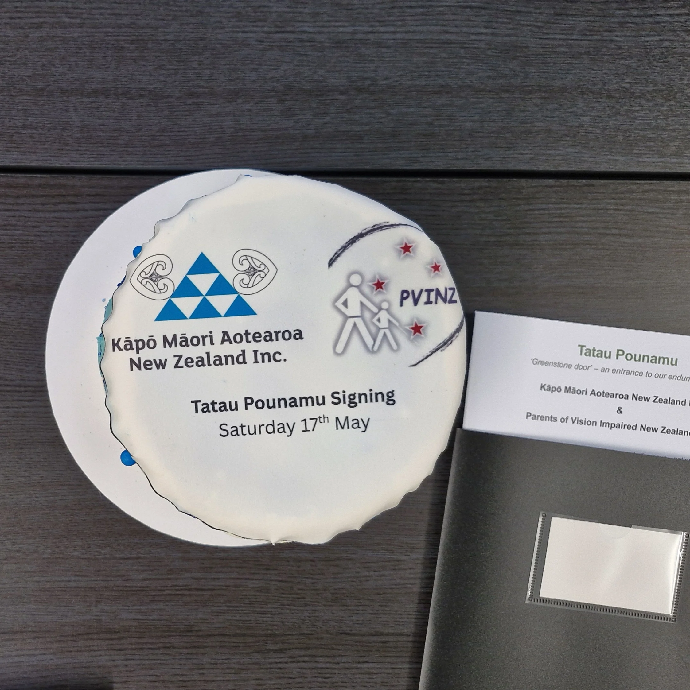 cake and documents